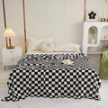 Checkerboard Throw Blanket | Black and White | 28x39 to 59x79 in