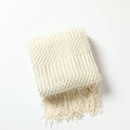 Textured Boho Knit Throw | Chunky Vintage Style, 18 Colors | 50x68 or 51x91 in