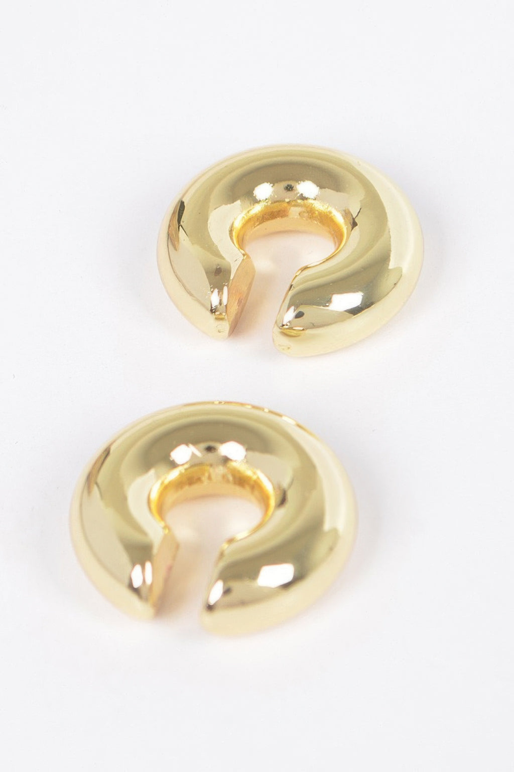 Chunky Ear Cuff Earrings in Gold