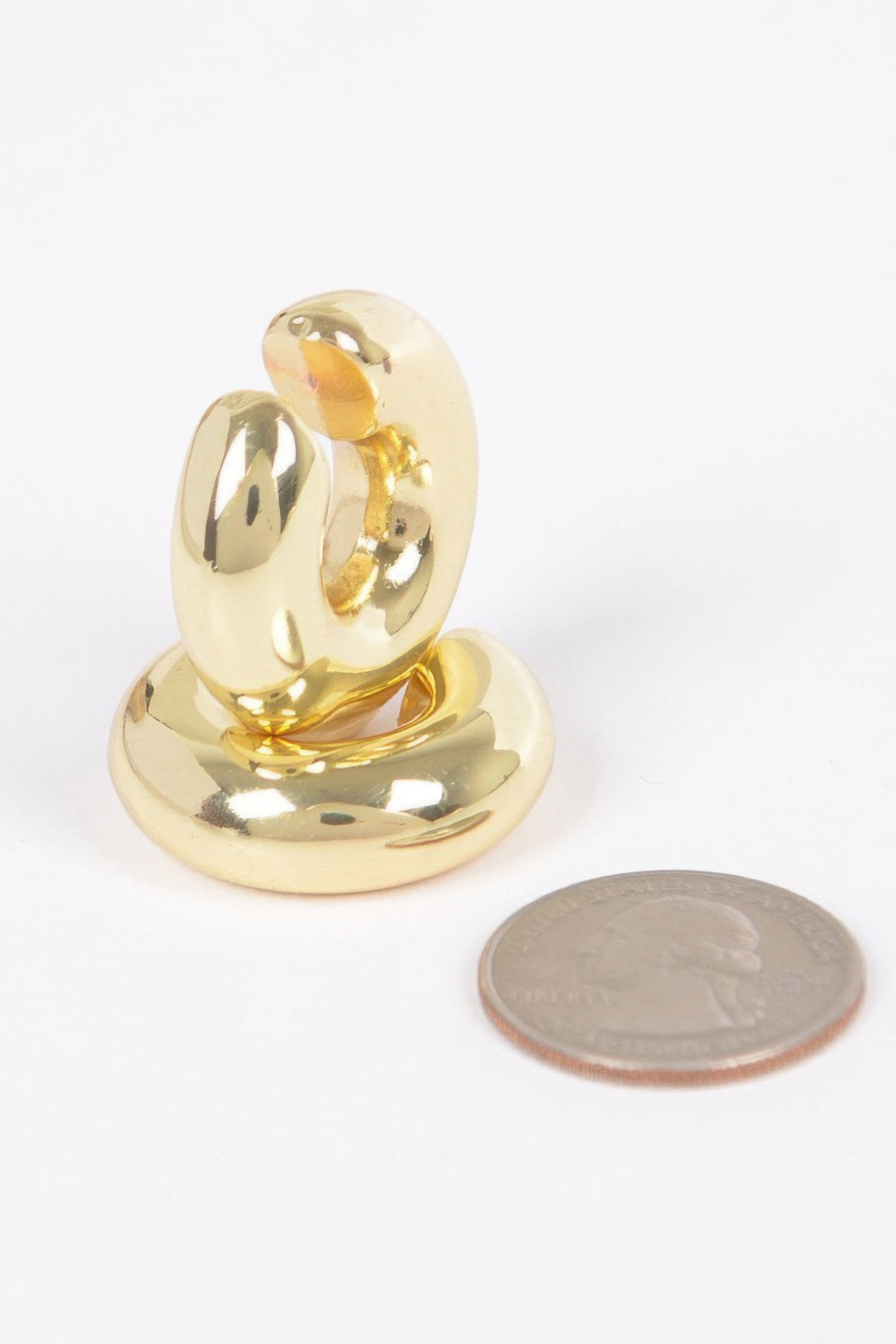 Chunky Ear Cuff Earrings in Gold, photo 3