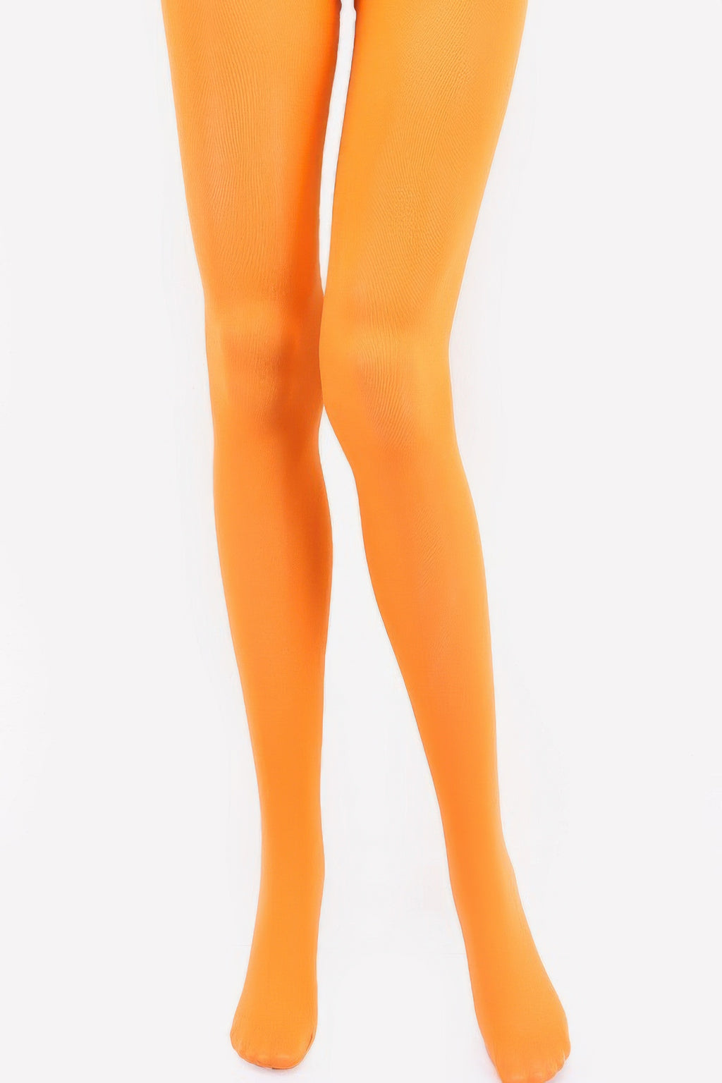 Colored sheer tights in orange