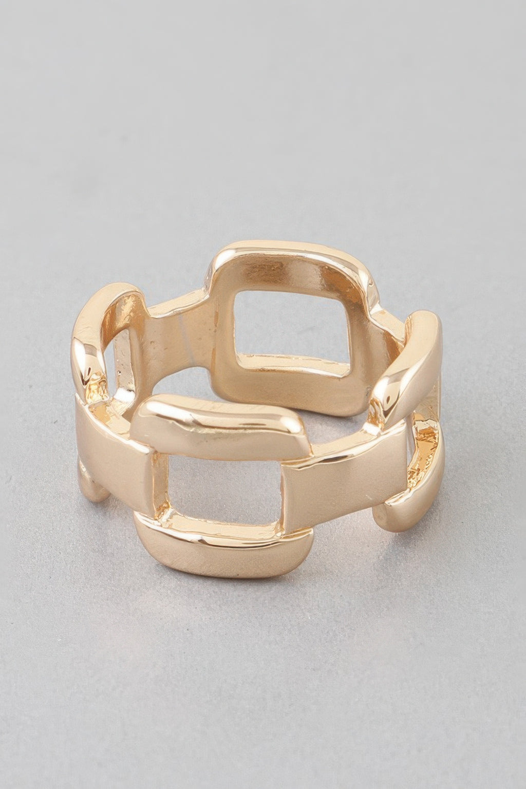 Chain Link Statement Ring in Gold, photo 2