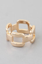 Chain Link Statement Ring in Gold, photo 2