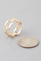 Chain Link Statement Ring in Gold, photo 3