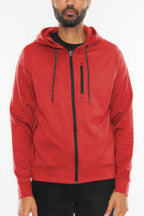Red men's zip up hoodie jacket