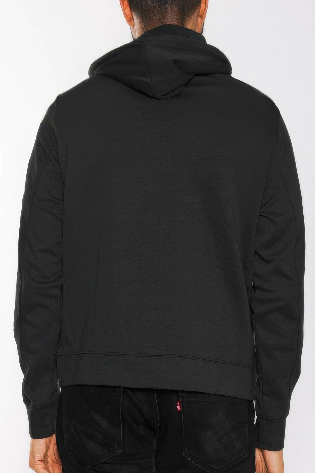 Black men's zip up hoodie jacket, photo 11