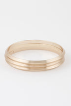 Triple Flat Bangle Bracelet in Gold, photo 2