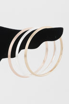 Triple Flat Bangle Bracelet in Gold, photo 4