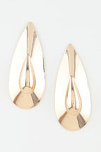Double Teardrop Earrings in Gold