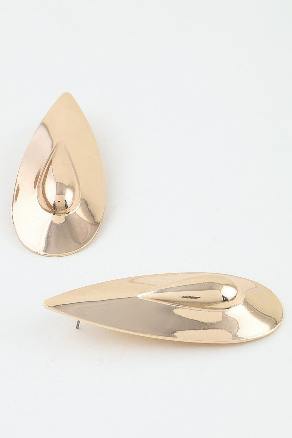 Double Teardrop Earrings in Gold, photo 2