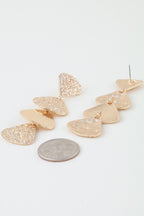 Hammered Petal Drop Earrings in Gold, photo 2