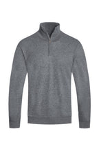 Men's Knit Quarter Zip Sweater, product photo in Hgrey