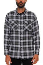 Black White men's plaid flannel shirt, photo 6