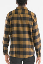Brown Black men's checkered flannel shirt, photo 3